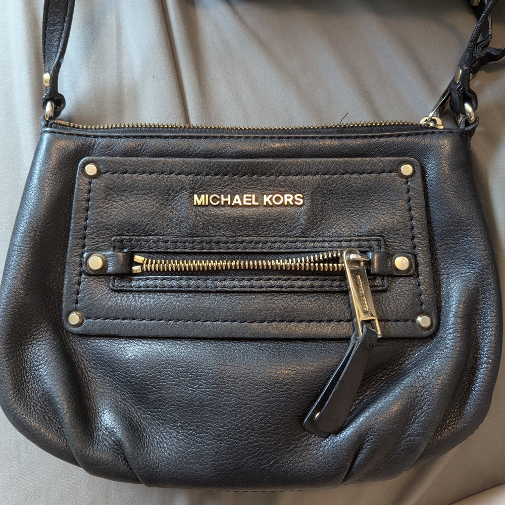 Michael Kors Black Crossbody Bag with Studded Detail